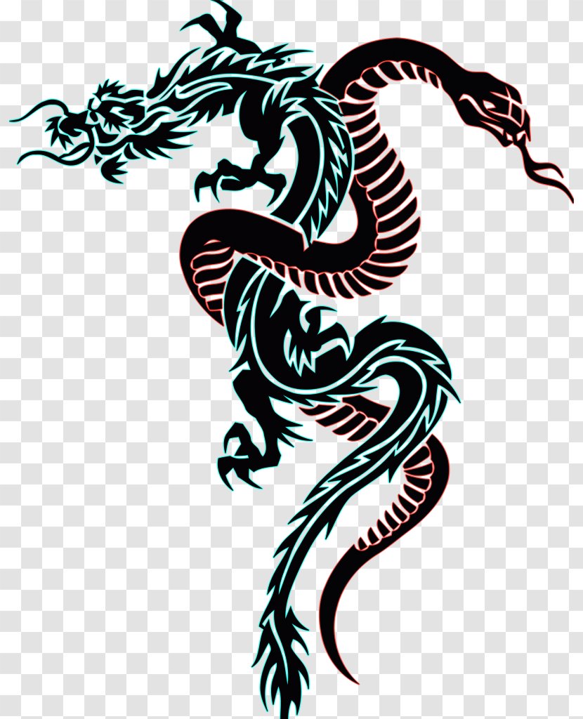 Snakes Tattoo Clip Art Chinese Dragon Transparent PNG