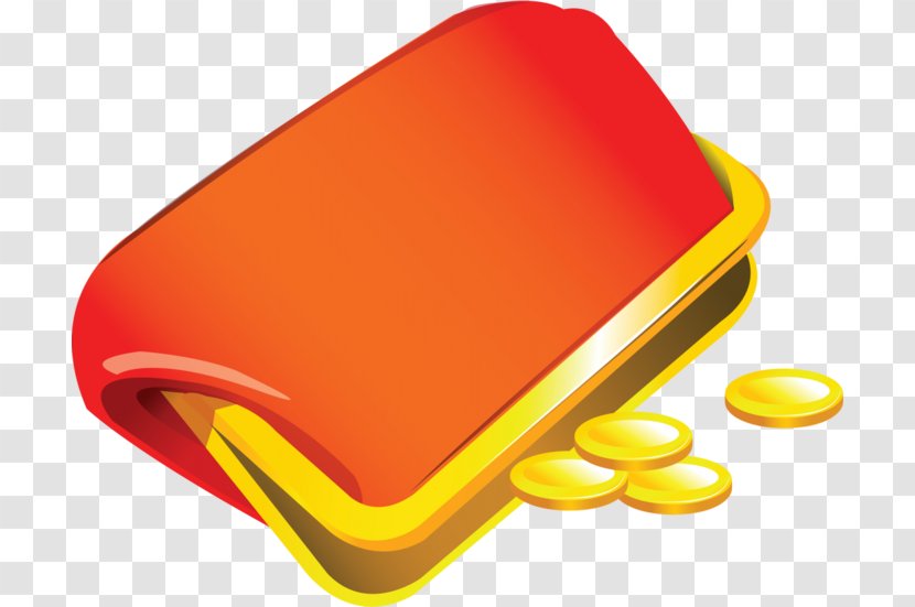 Wallet Handbag Coin Purse Clip Art - Orange Transparent PNG