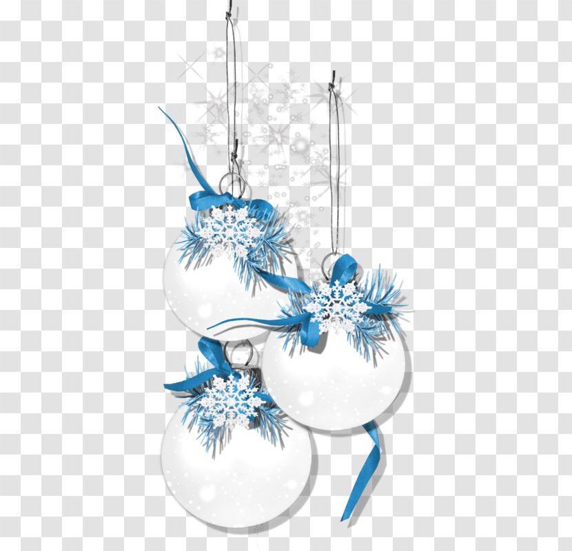 White Christmas Snowflake - Cartoon - Bell Blue Decoration Transparent PNG