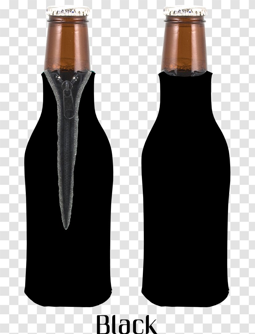 Beer Bottle Glass - Zipper Transparent PNG