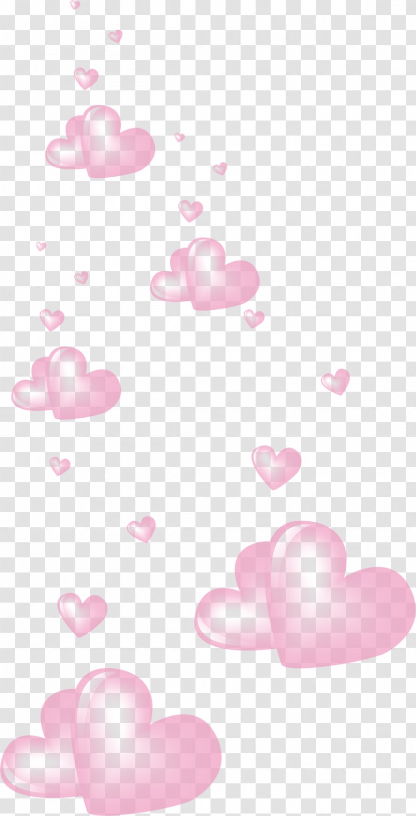 Petal Heart Pattern - Magenta - Pretty Pink Transparent PNG