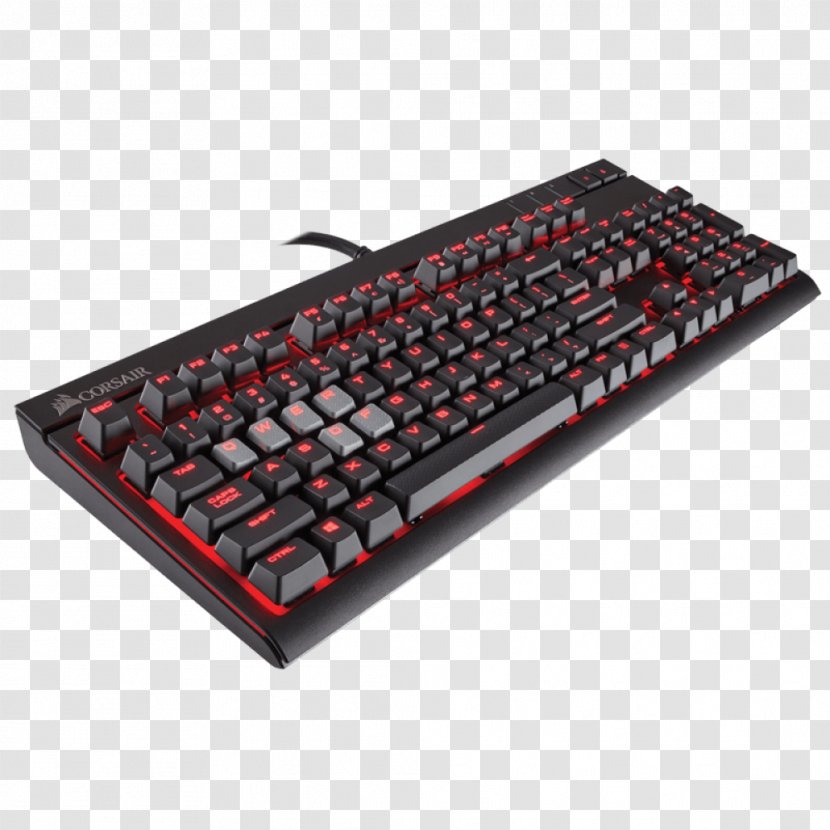 Computer Keyboard Corsair Gaming STRAFE Cherry Backlight Keypad - Keycap Transparent PNG