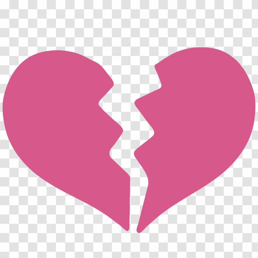 Emoji Broken Heart Symbol Sticker - Cartoon Transparent PNG