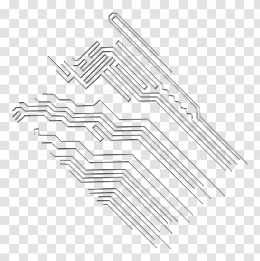 Technology Line Art - Silhouette - Luminescent Lines Transparent PNG