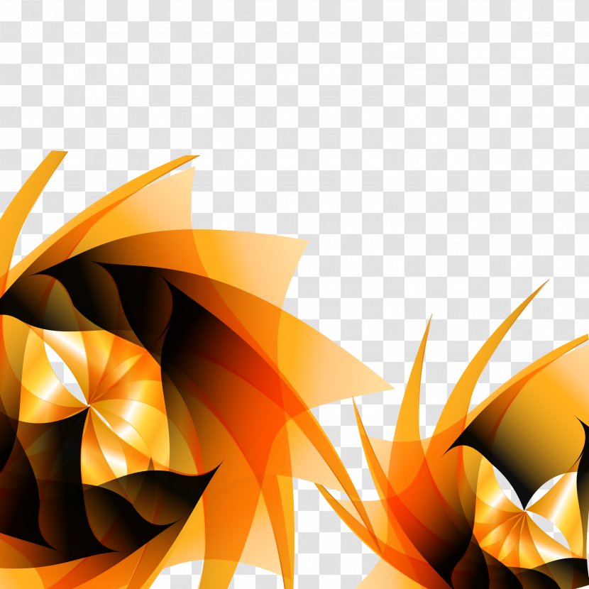 Abstraction Orange - Yellow - Abstract Background Vector Transparent PNG