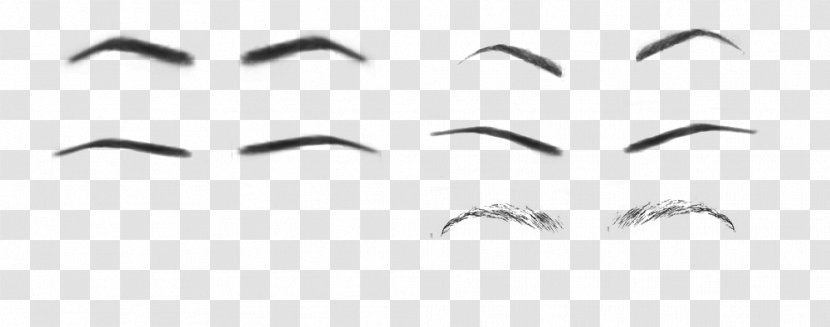 Line Angle Eyebrow Number - Monochrome Transparent PNG