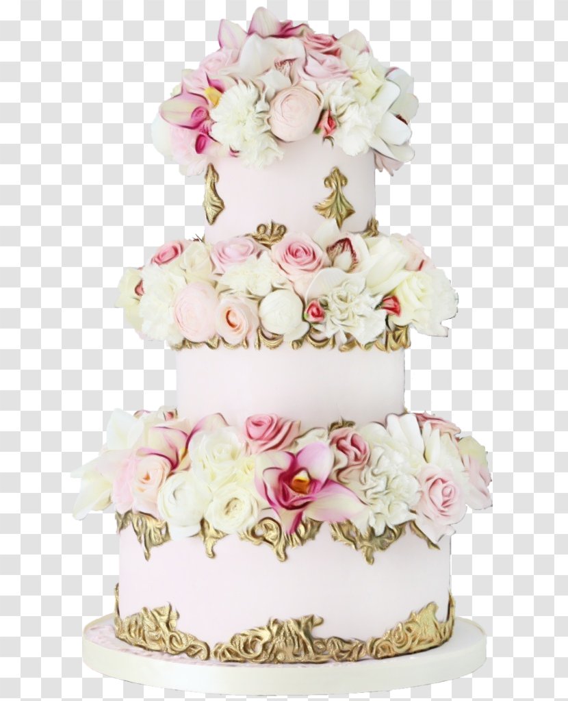 Watercolor Wedding - Royal Icing - Baking Cream Transparent PNG