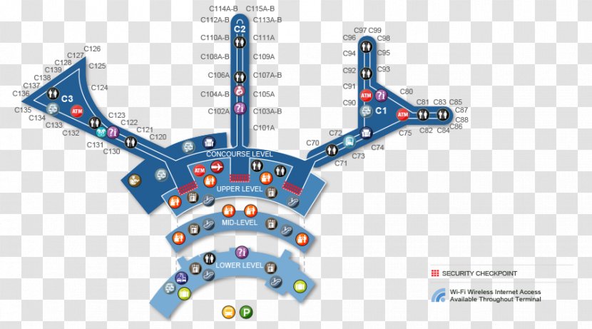 O'Hare International Airport Terminal C Airline - Western Restaurants Transparent PNG