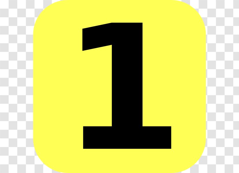 Number Clip Art - Rounding - Yellow Transparent PNG