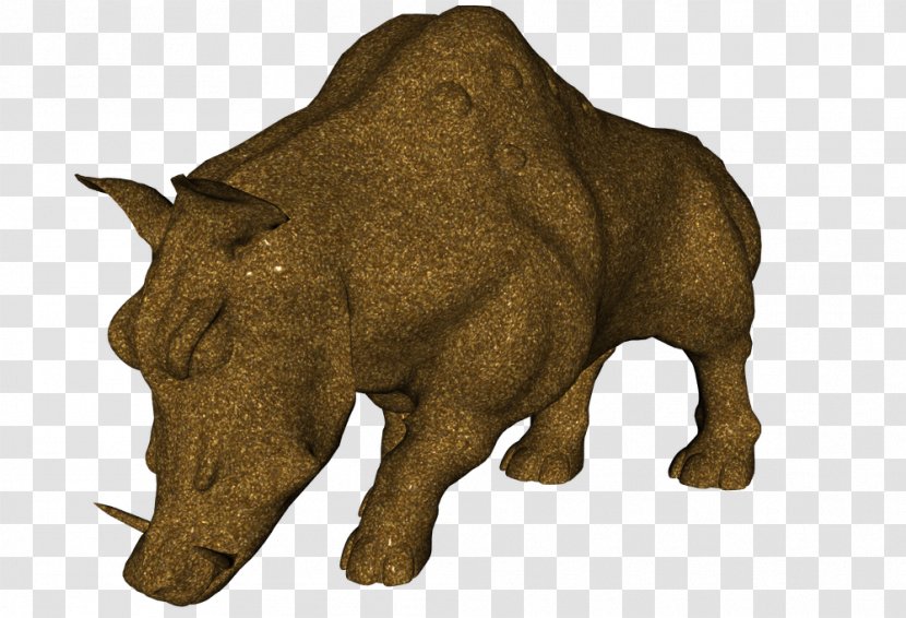 Indian Elephant Rhinoceros Cattle Wildlife Horn - Fauna - Sandstone Transparent PNG