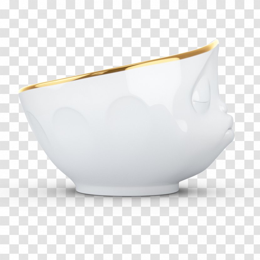 Bowl Ceramic Kop Brand - White - Golden Transparent PNG
