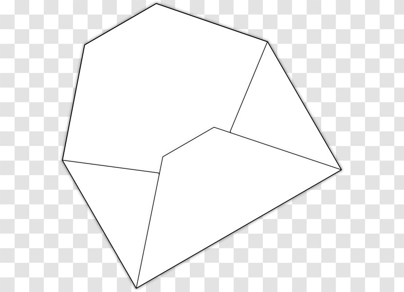 Triangle Point Paper Art - Black And White Transparent PNG