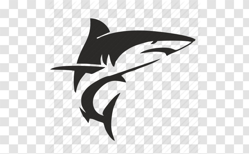 Shark Iconfinder - Black And White - Save Icon Format Transparent PNG