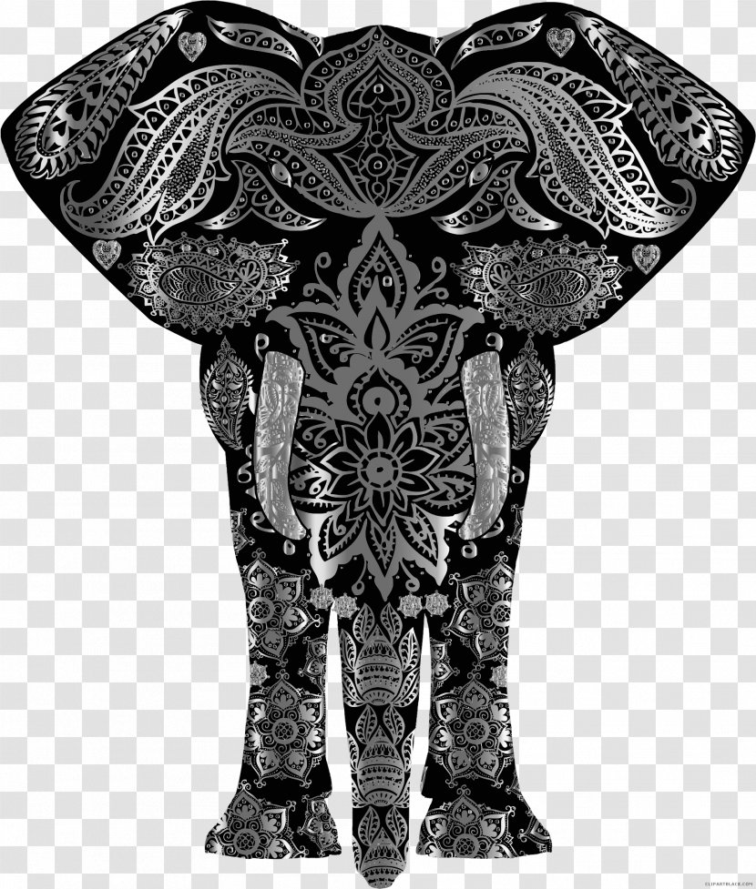 Asian Elephant Vector Graphics Image Clip Art - Black And White Transparent PNG