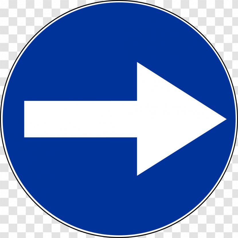 Traffic Sign Arrow Mandatory - Right Transparent PNG