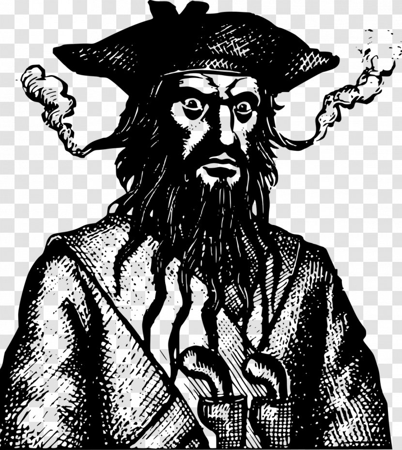 Edward Teach Golden Age Of Piracy History Jolly Roger - Pan - Moustache Transparent PNG