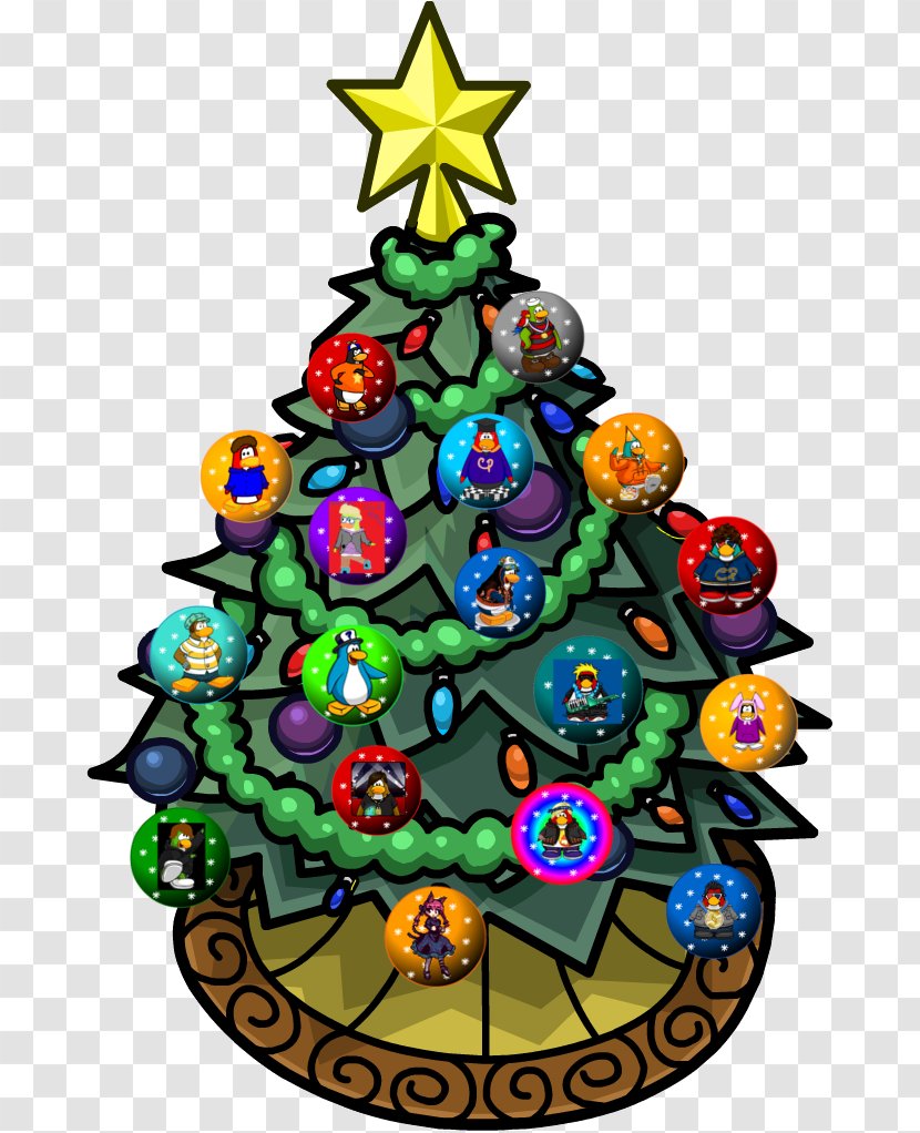 Club Penguin Christmas Tree Decoration Transparent PNG