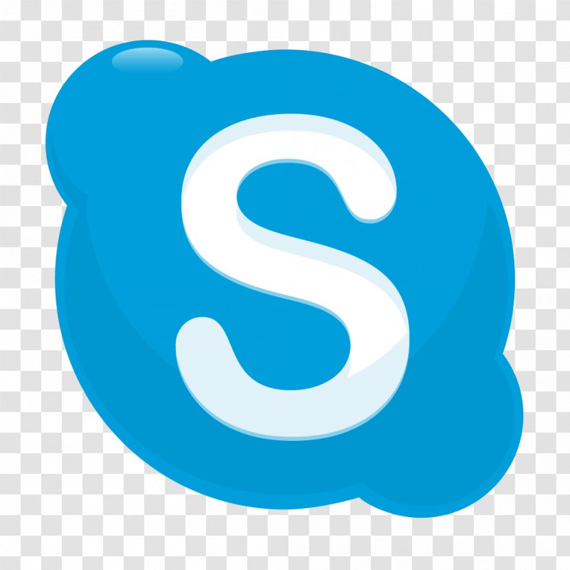 Skype Free Mobile Dock Clip Art - Aqua Transparent PNG