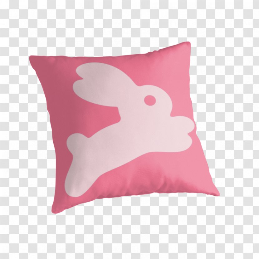 Throw Pillows Cushion Pink M RTV - Heart - Jumping Bunny Transparent PNG