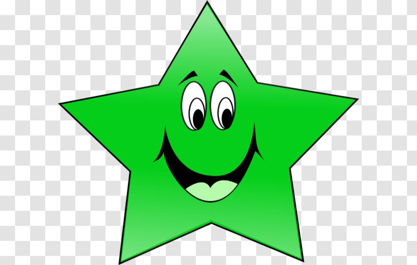 Green Star Clip Art - Smile Cliparts Transparent PNG