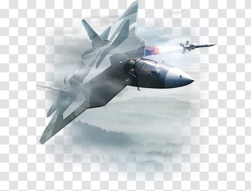 Russia Sukhoi PAK FA Airplane Su-30 KAI T-50 Golden Eagle - Air Force - FIGHTER JET Transparent PNG