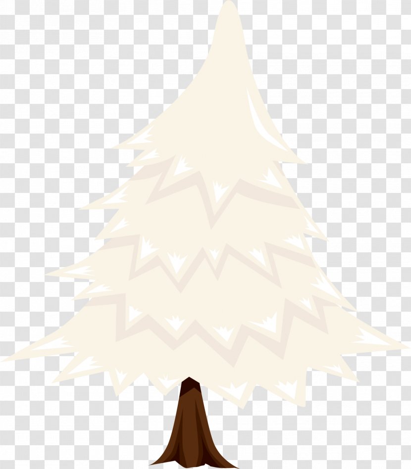 Fir Christmas Ornament Spruce Tree - Beige Simple Transparent PNG