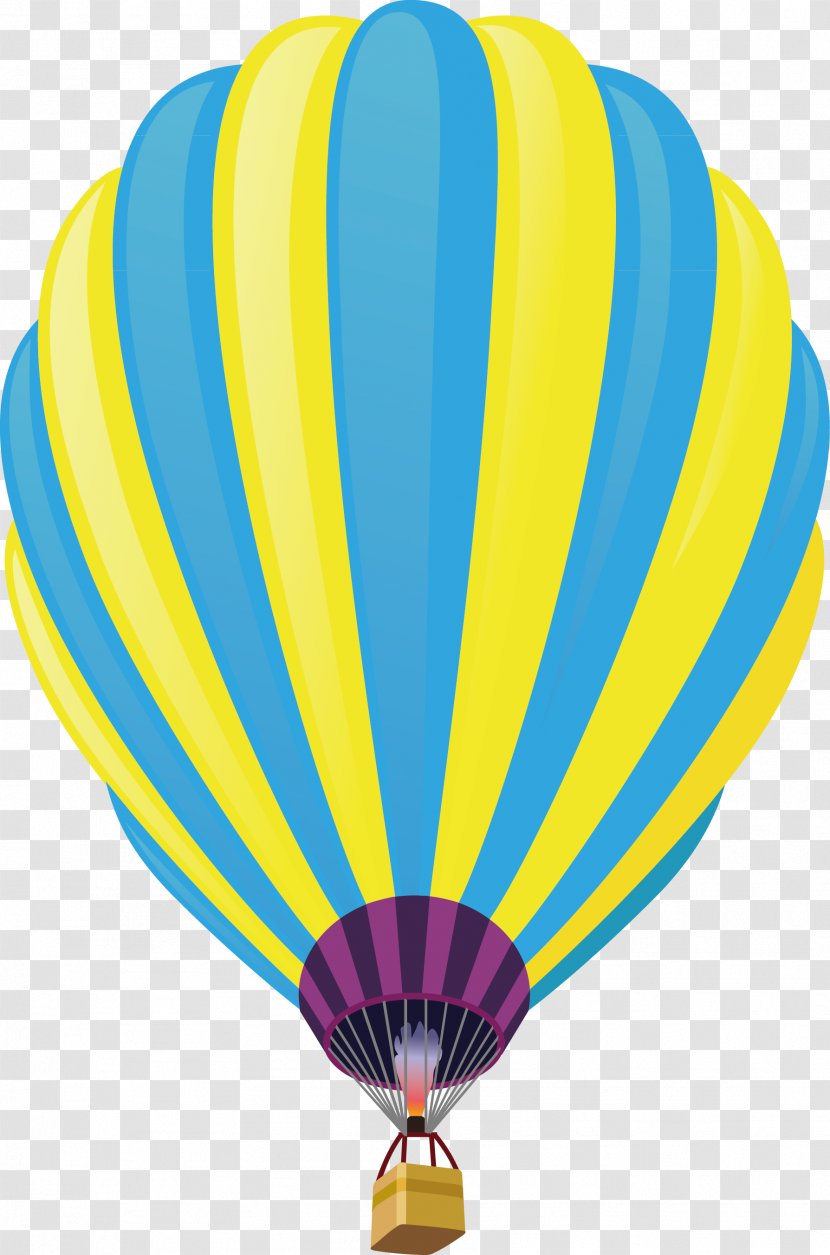 Balloon Yellow Color Blue - Hot Air Ballooning Transparent PNG