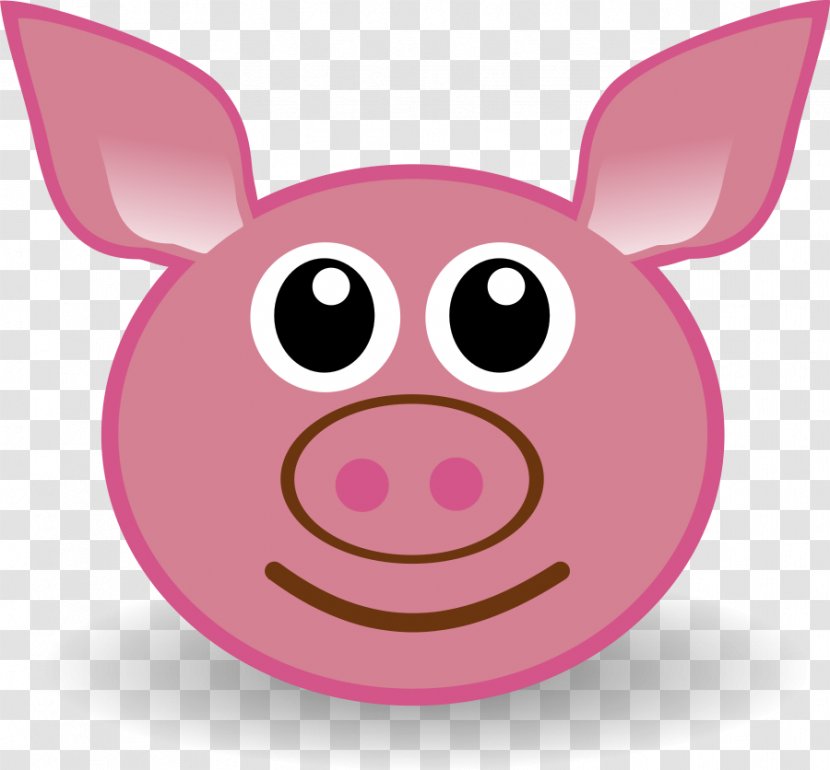 Pig Drawing Face Clip Art - Smile - Tuesday Cliparts Funny Transparent PNG