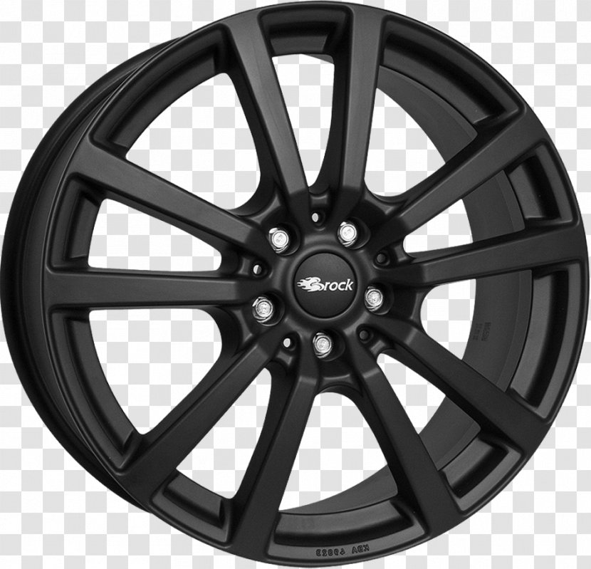 Car Rim Alloy Wheel Tire - Hubcap - Black Matt Transparent PNG