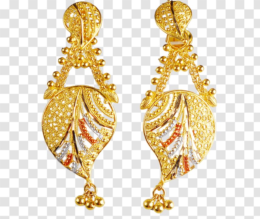 Earring Jewellery Colored Gold - Jewelry Design Transparent PNG