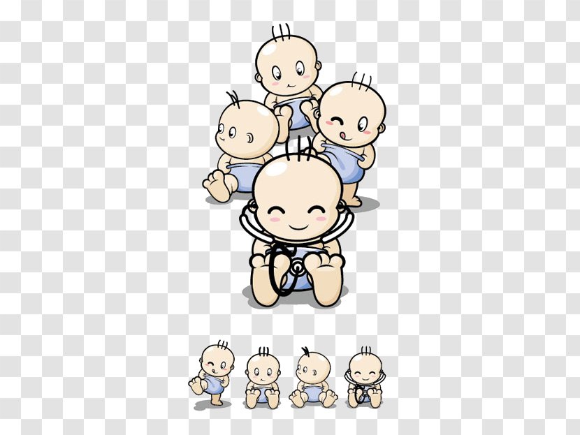 Infant Cartoon Clip Art - Cute Baby Transparent PNG