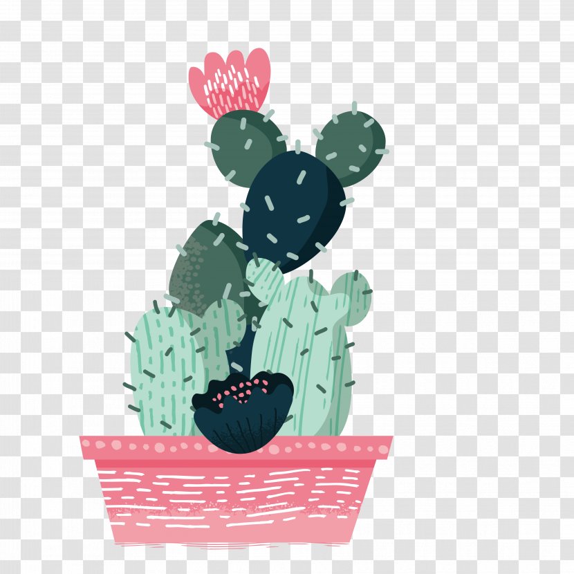 Cactaceae Euclidean Vector - Raster Graphics - Living Room Potted Cactus Transparent PNG