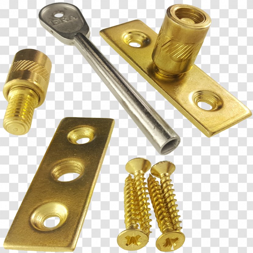 Sash Window Lock Key Brass - Hardware Transparent PNG