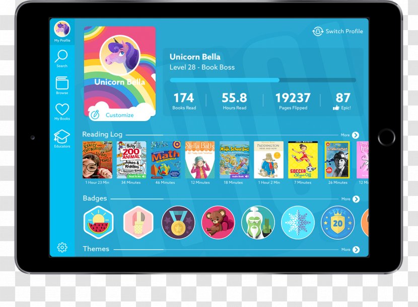 Epic! Book Smartphone Children's Literature Reading - Digital Library Transparent PNG