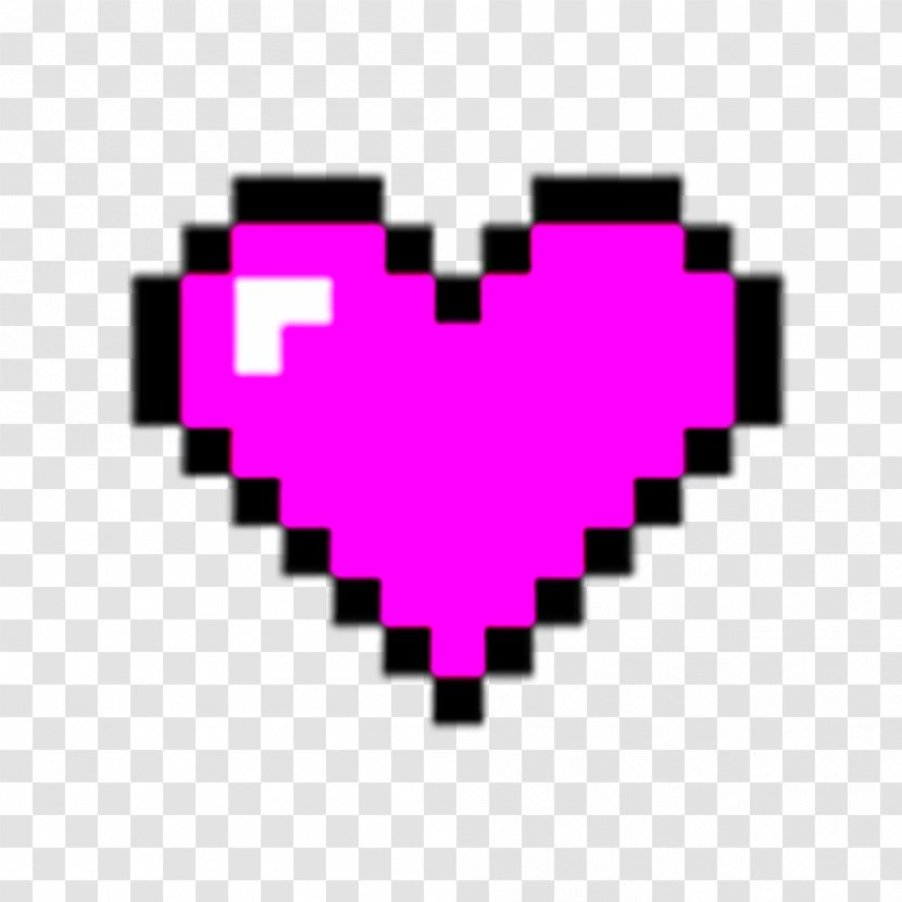 Mug Pixel Art Heart - Silhouette Transparent PNG