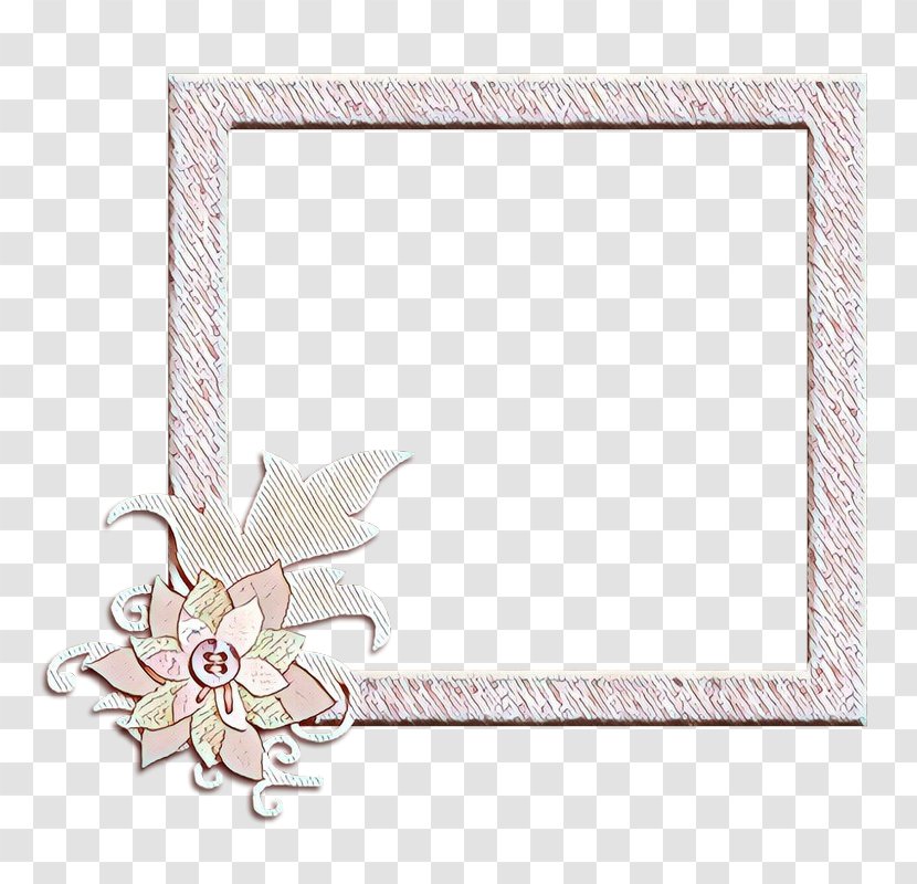 Pink Flower Frame - Picture Frames Transparent PNG