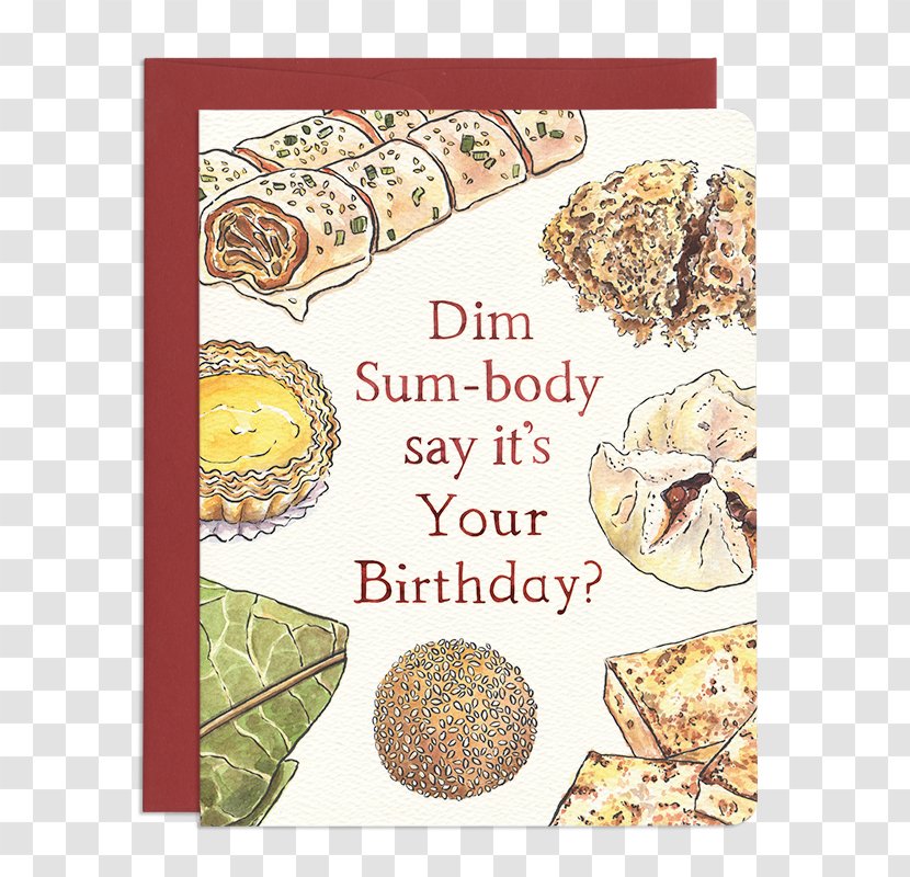 Dim Sum Chinese Cuisine Greeting & Note Cards Birthday Wish - Love Transparent PNG