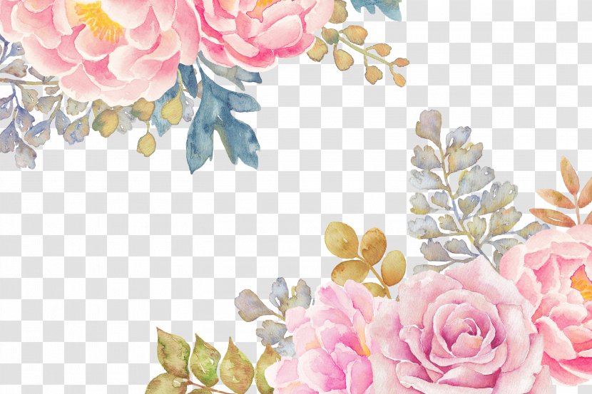 Watercolor Painting Flower - Rose Order - Flowers Transparent PNG
