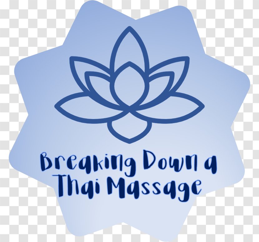 Brand Logo Flower Font - Electric Blue - Thai Massage Transparent PNG