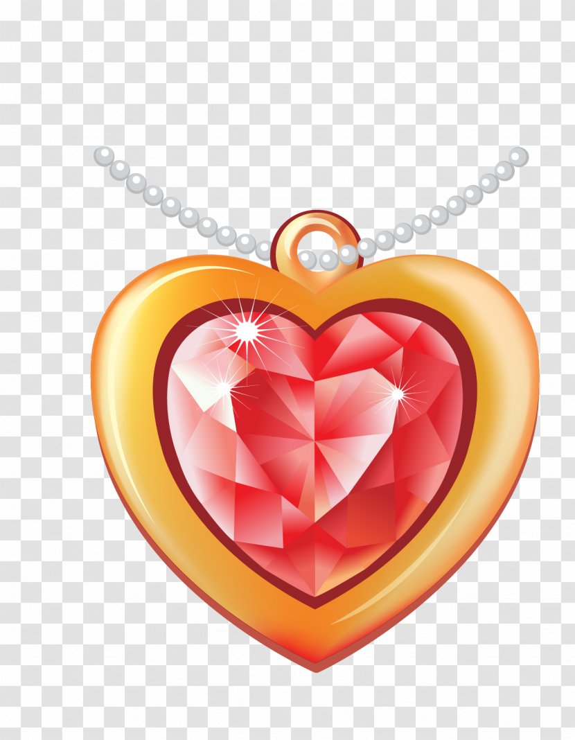 Necklace Heart Icon - Fundal - Diamond Transparent PNG