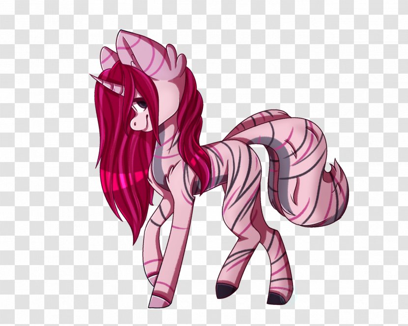 Horse Unicorn Cartoon Pink M - Watercolor Transparent PNG