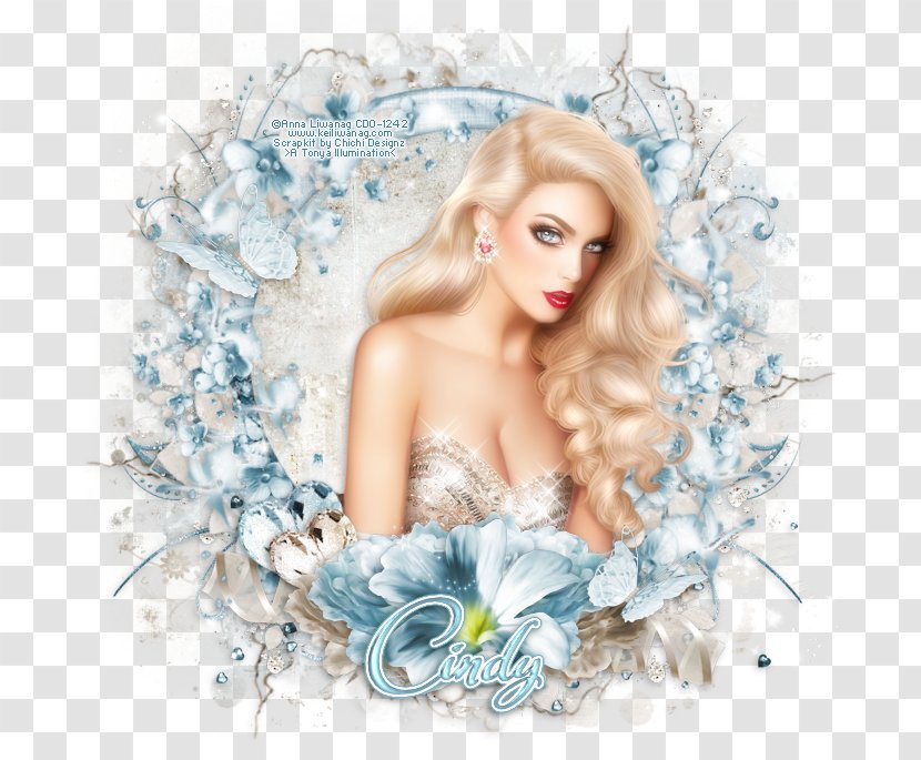 Blond Hair Coloring Flower Turquoise - Rose Family Transparent PNG
