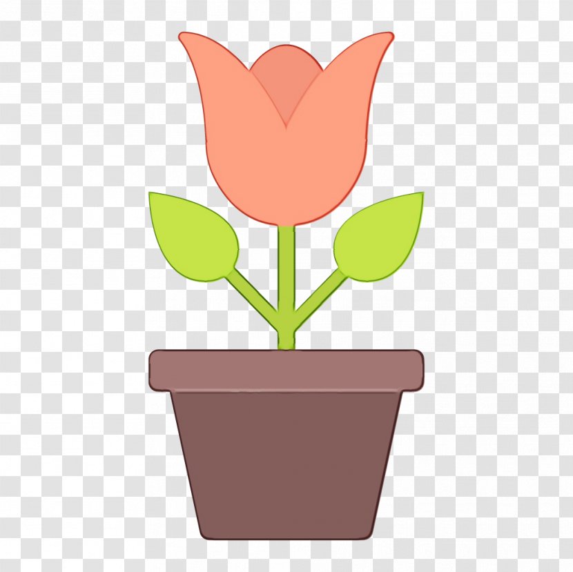 Flowerpot Flower Tulip Clip Art Plant - Anthurium Leaf Transparent PNG
