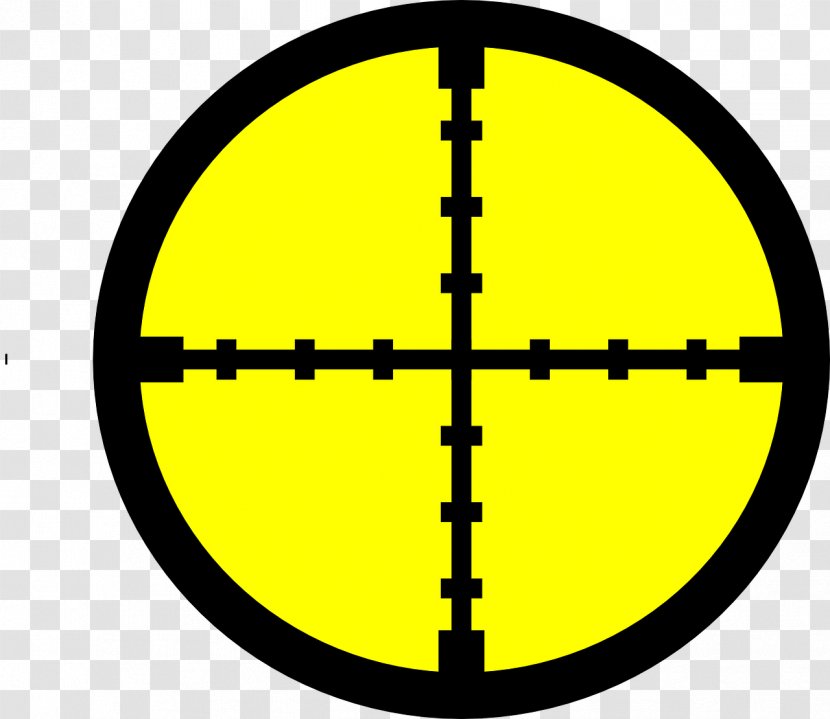 Reticle Telescopic Sight Clip Art - Yellow - Target Transparent PNG