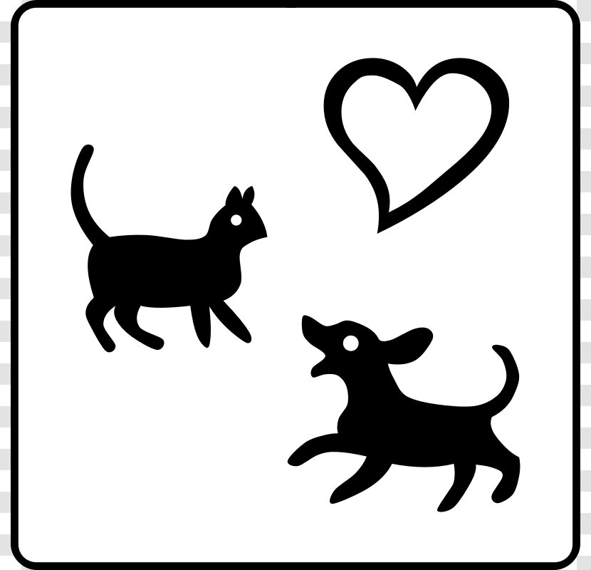 Dog Pet Clip Art - Like Mammal - Black And White Picture Of A Transparent PNG