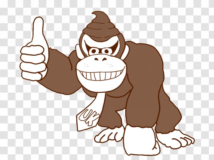 Gorilla Niconico Donkey Kong Clip Art - Cartoon Transparent PNG