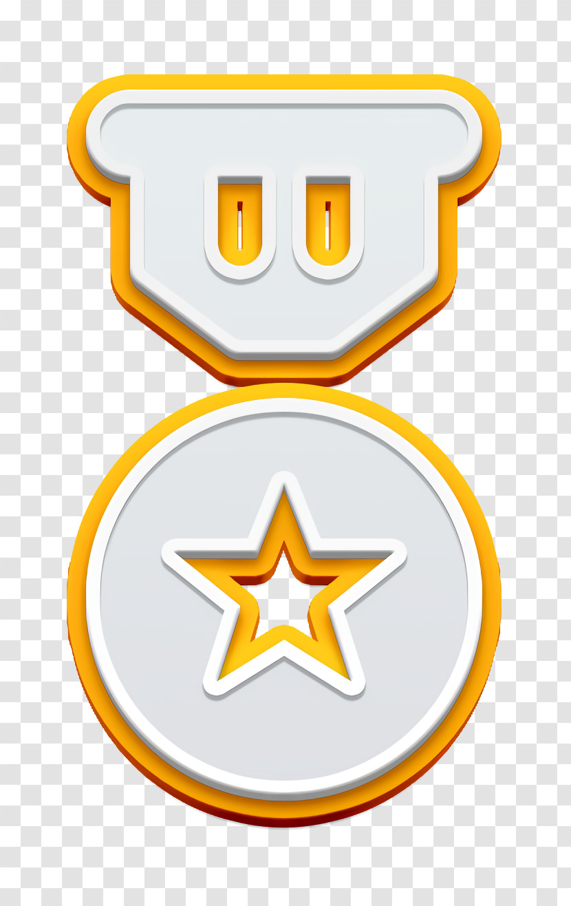 Signs Icon Medal With Star Icon Prize Icon Transparent PNG