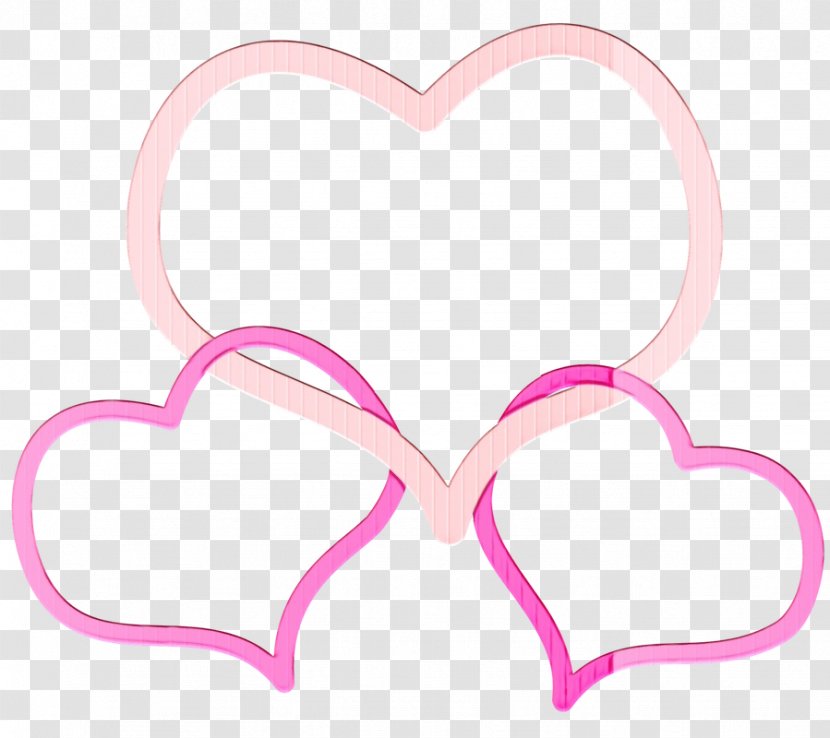 Pink Heart Clip Art Love - Paint - Sticker Magenta Transparent PNG