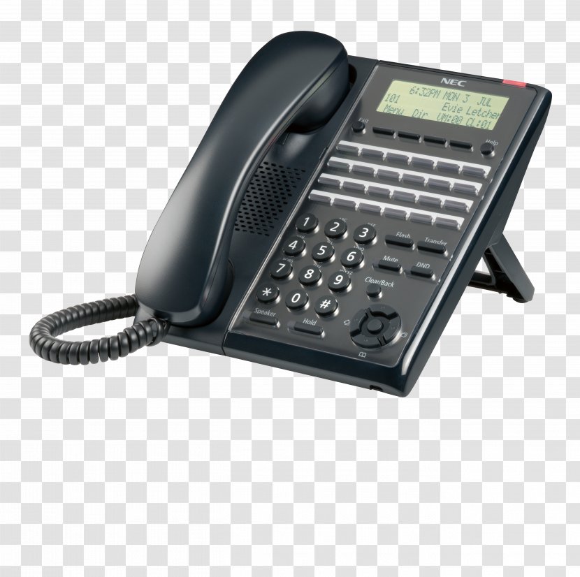 Business Telephone System Handset Push-button Telecommunication - Pushbutton Transparent PNG