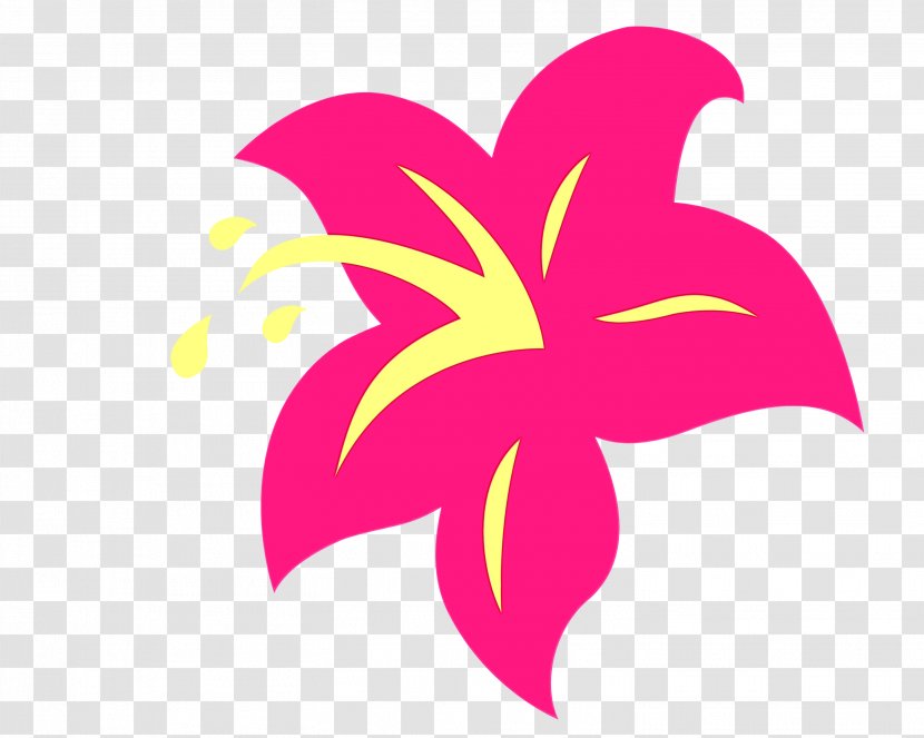 Pink Flower Cartoon - Mallow Family Transparent PNG
